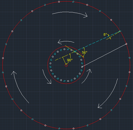 Diagram showing how a spoked wheel transmits torque