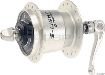 SRAM iLight dynamo hub iLight Dyno hub in silver