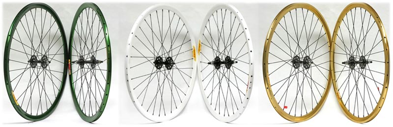 Green, White and Gold Track Wheel Sets