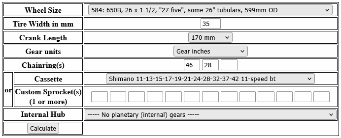 Upgrade to the Gear Calculator