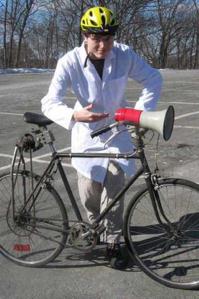 NHTSA Scientist with bicycle