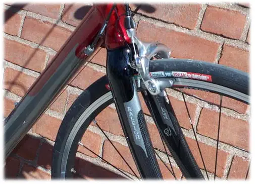 Tight clearance on front fork of Raleigh Cadent bicycle